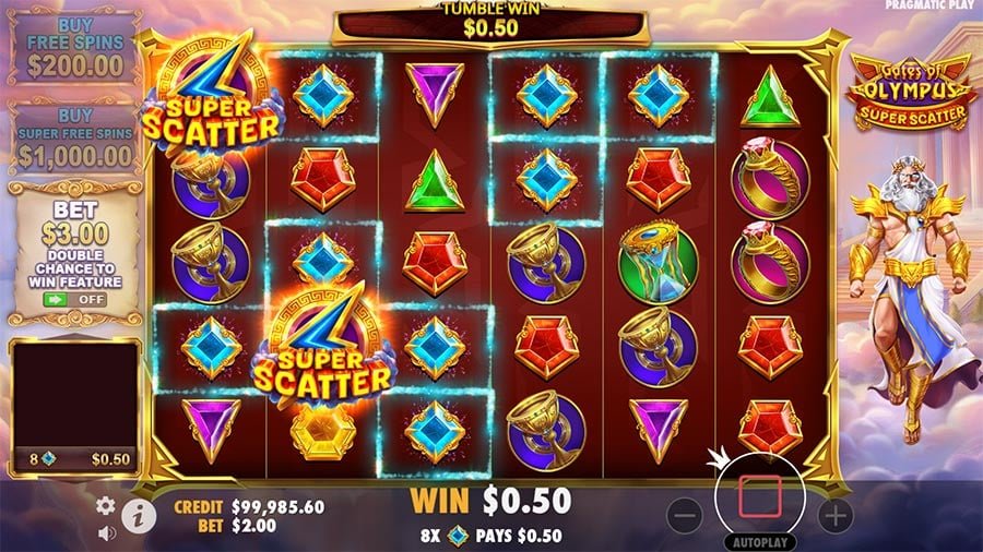Gates of Olympus Super Scatter spielen